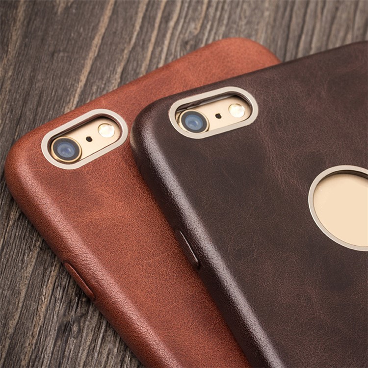 QIALINO Slim Genuine Cow Leather Case Cover for iPhone 6s Plus / 6 Plus - Brown-4