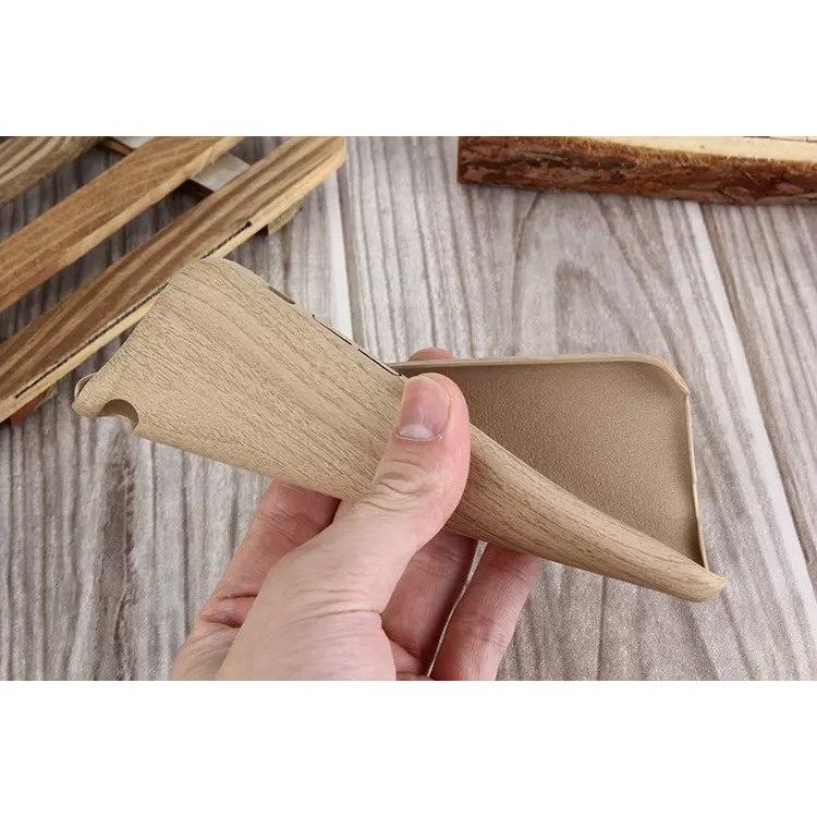 Wood Grain Leather Coated Plastic Case for iPhone 6s 6 4.7 inch - Khaki-5