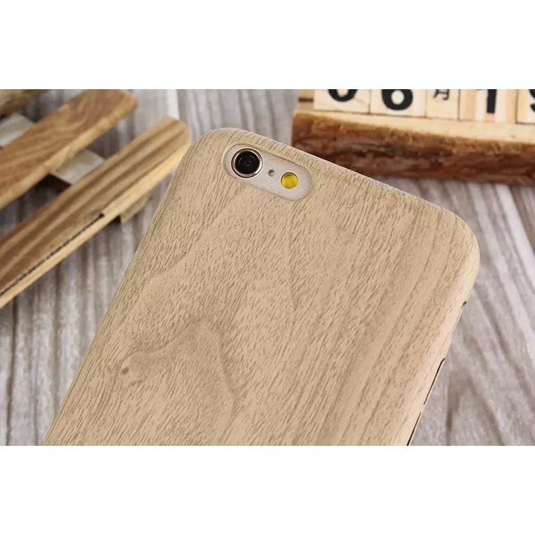 Wood Grain Leather Coated Plastic Case for iPhone 6s 6 4.7 inch - Khaki-7