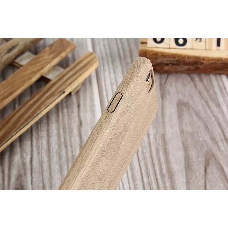 Wood Grain Leather Coated Plastic Case for iPhone 6s 6 4.7 inch - Khaki-11