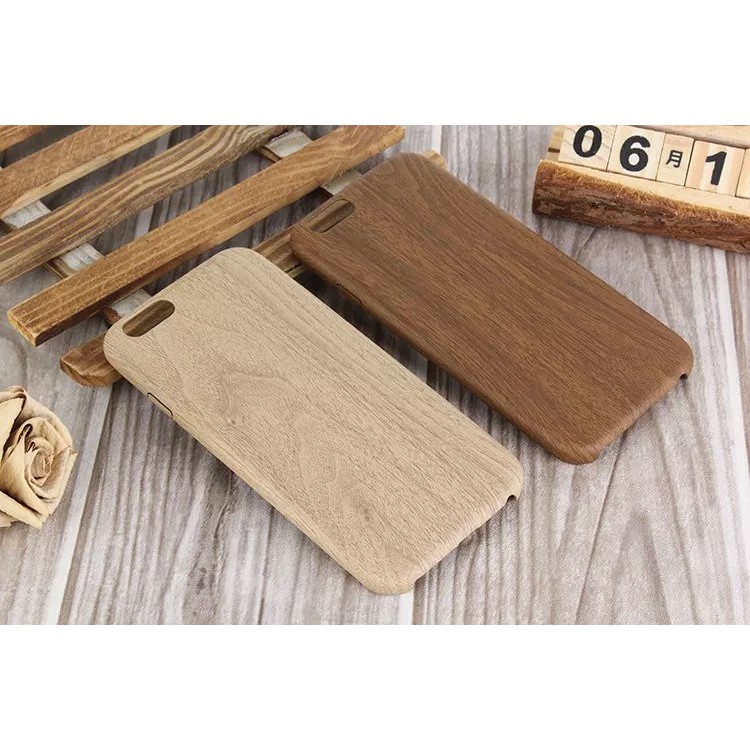 Wood Grain Leather Coated Plastic Case for iPhone 6s 6 4.7 inch - Brown-3
