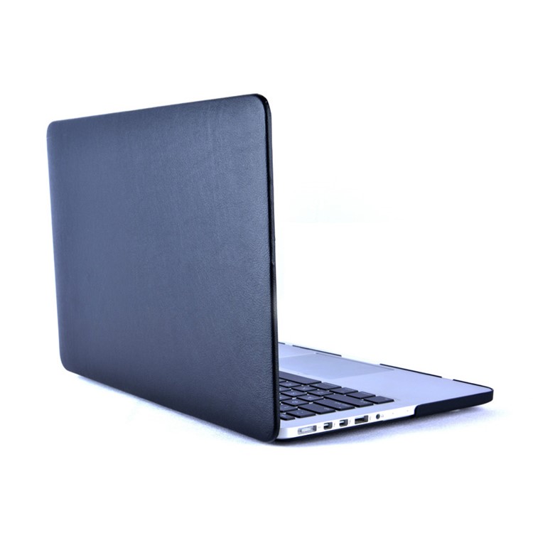 Leather Coated Hard Cover for MacBook Pro 15.4 Inch with Retina Display - Black-3