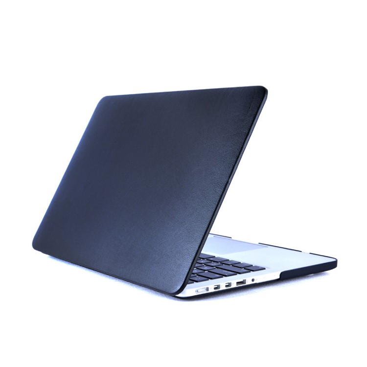 Leather Coated Hard Cover for MacBook Pro 15.4 Inch with Retina Display - Black-4