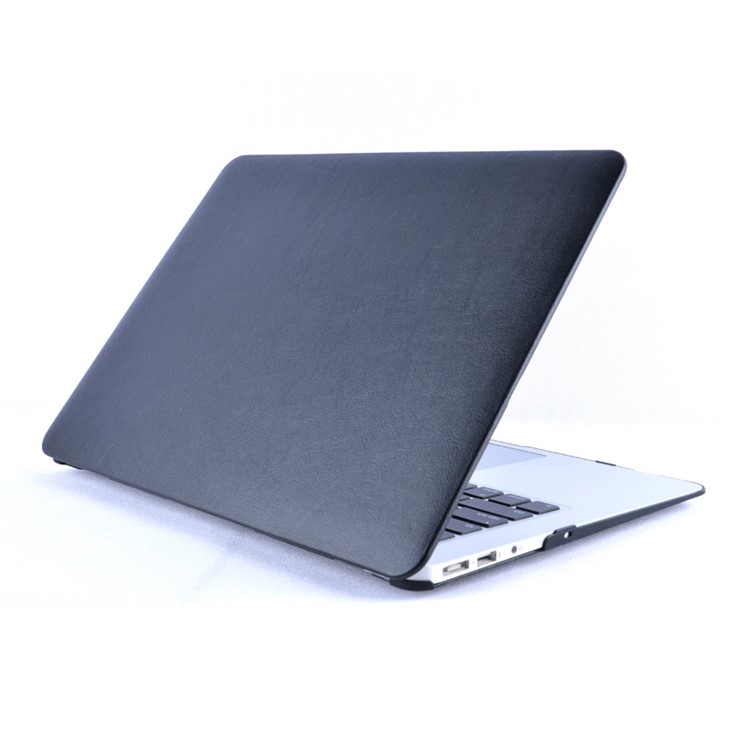 Leather Coated Hard Cover for MacBook Air 13.3 Inch - Black-4