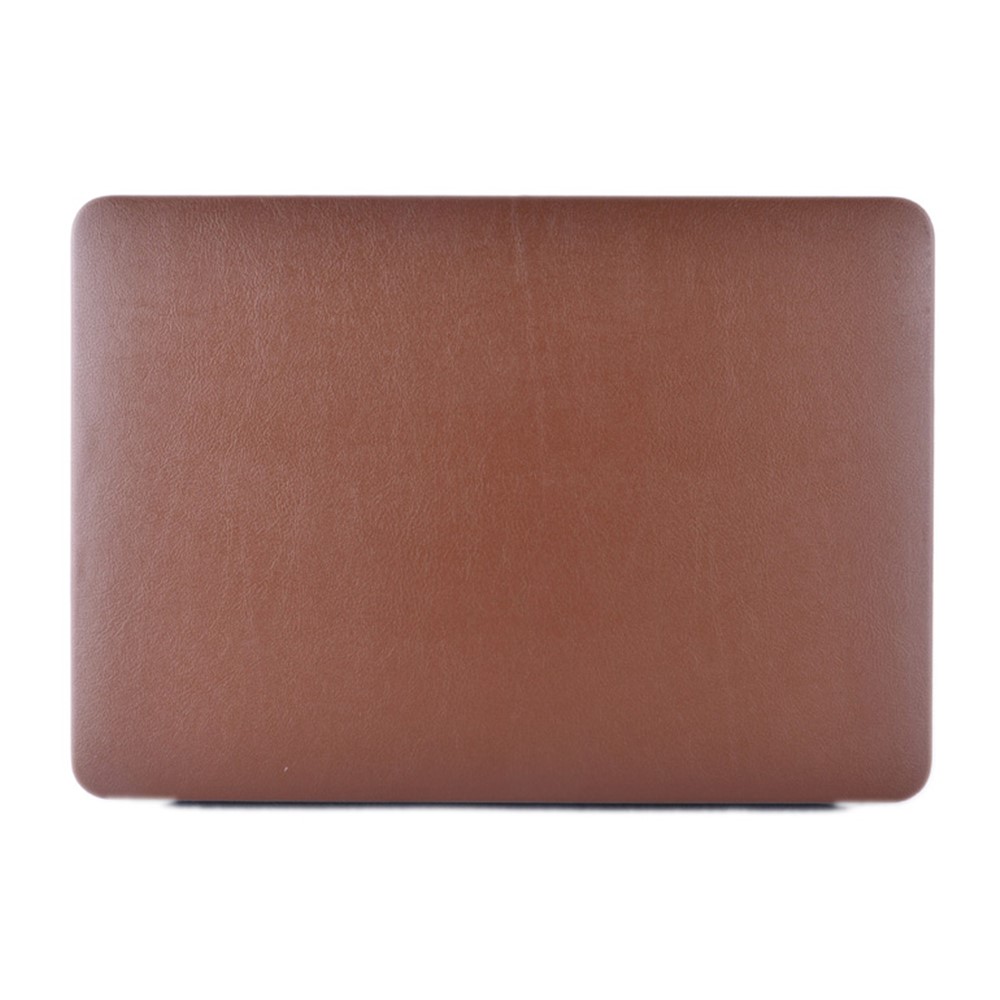 Leather Coated Hard Cover for MacBook 12-inch with Retina Display (2015) - Brown-1
