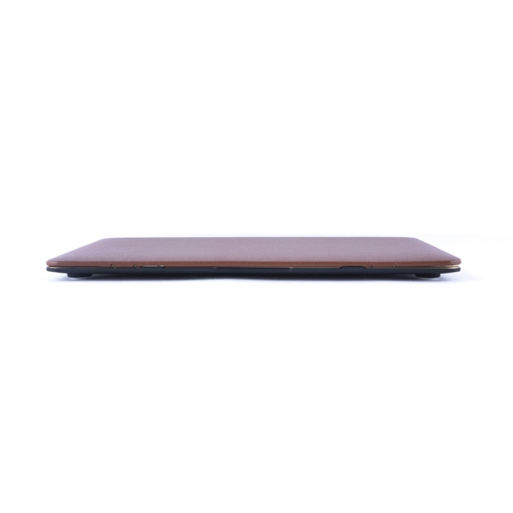 Leather Coated Hard Cover for MacBook 12-inch with Retina Display (2015) - Brown-5