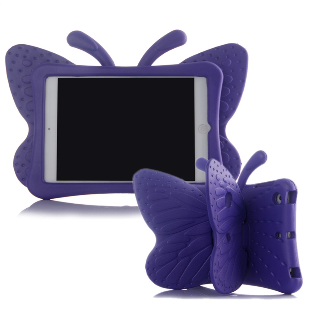 3D Butterfly Kids Shockproof EVA Cover for iPad Mini 3/2/1 - Purple-1