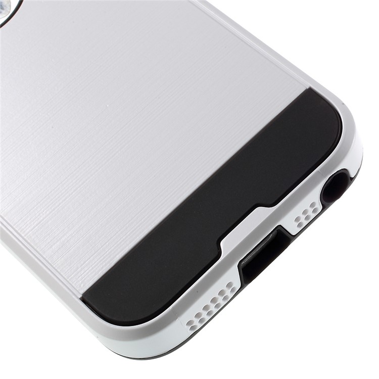 2 in 1 TPU and PC Hybrid Cover for iPhone SE 5s 5 - White-6