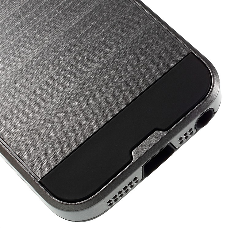 2 in 1 TPU and PC Hybrid Shell for iPhone SE 5s 5 - Grey-6