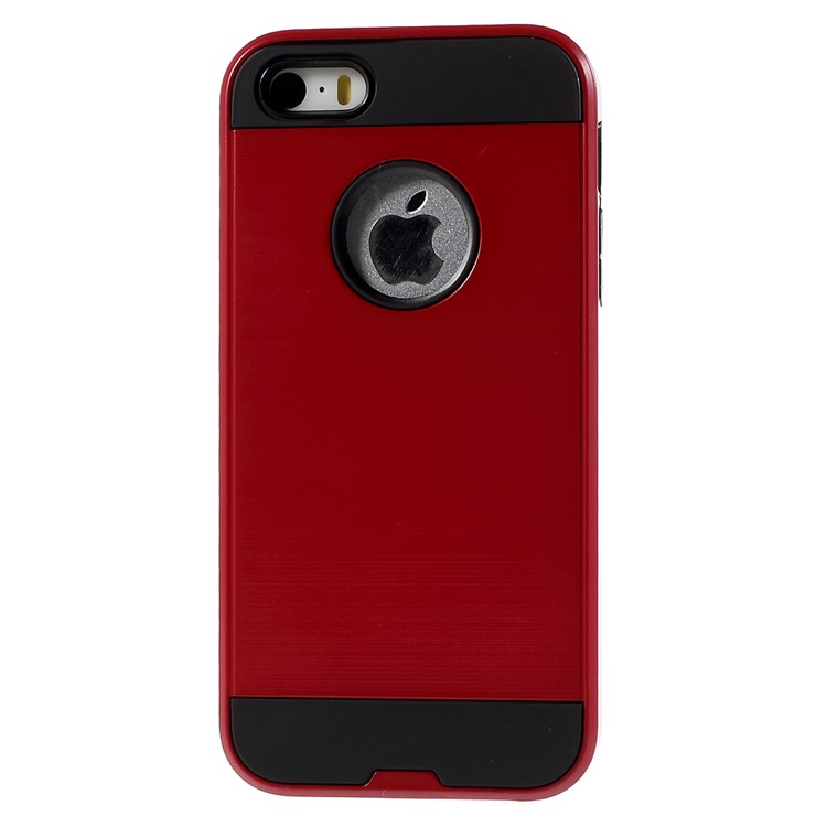 2 in 1 PC and TPU Combo Case for iPhone SE 5s 5 - Red-2