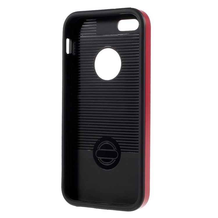 2 in 1 PC and TPU Combo Case for iPhone SE 5s 5 - Red-3