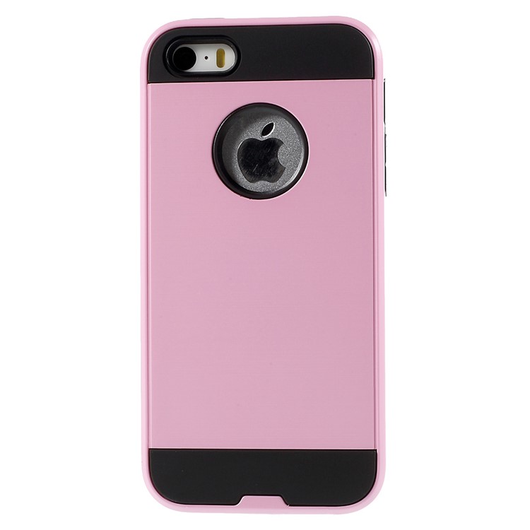 Detachable 2 in 1 PC and TPU Combo Cover for iPhone SE 5s 5 - Pink-2