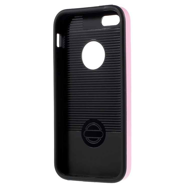 Detachable 2 in 1 PC and TPU Combo Cover for iPhone SE 5s 5 - Pink-3