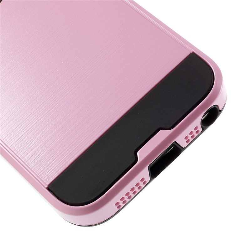 Detachable 2 in 1 PC and TPU Combo Cover for iPhone SE 5s 5 - Pink-6