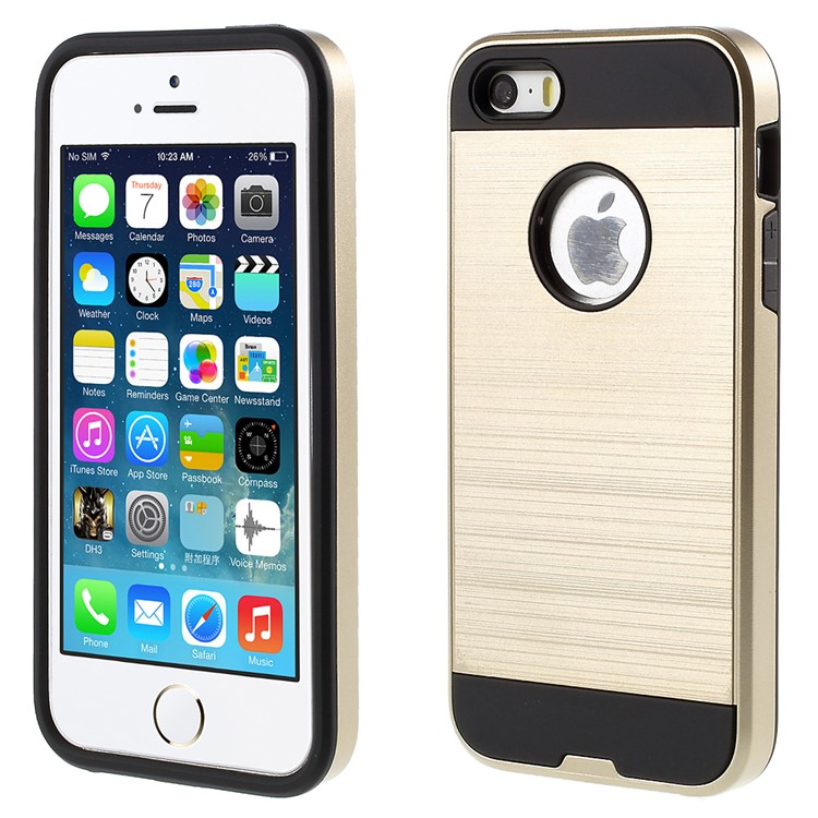 Detachable 2 in 1 PC and TPU Combo Shell for iPhone SE 5s 5 - Champagne-1