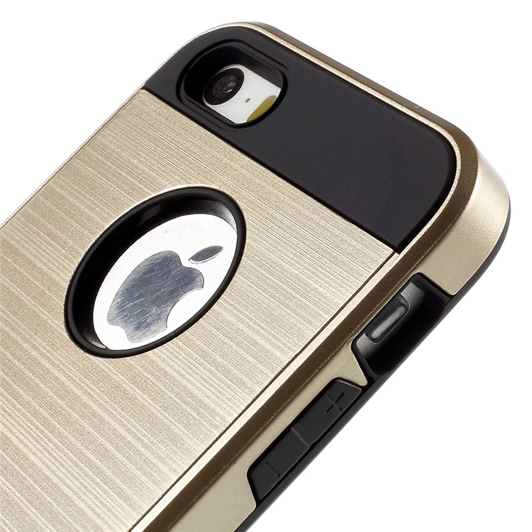 Detachable 2 in 1 PC and TPU Combo Shell for iPhone SE 5s 5 - Champagne-5