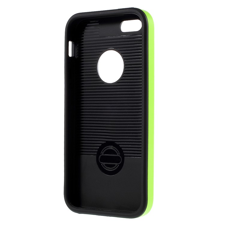 Detachable 2 in 1 PC and TPU Phone Case for iPhone SE 5s 5 - Green-3