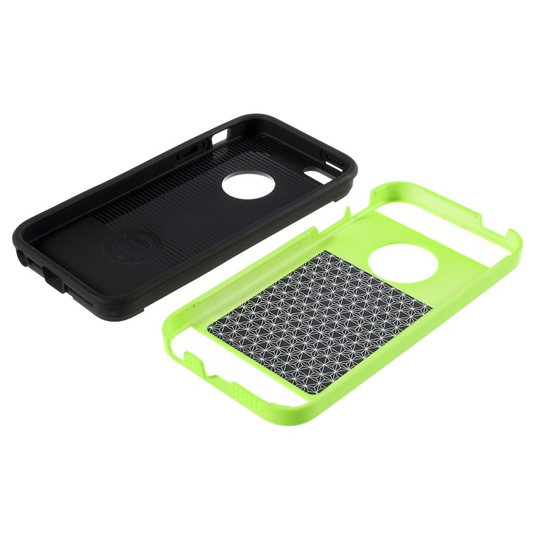 Detachable 2 in 1 PC and TPU Phone Case for iPhone SE 5s 5 - Green-4