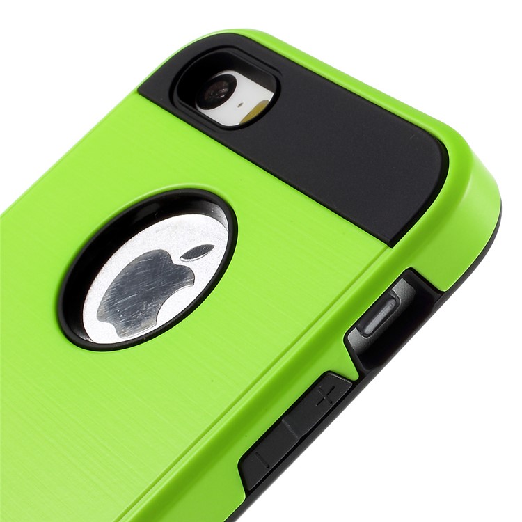 Detachable 2 in 1 PC and TPU Phone Case for iPhone SE 5s 5 - Green-5