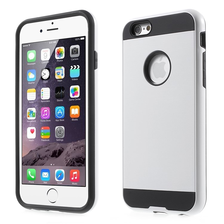 TPU PC Hybrid Protective Cover for iPhone 6s / 6 4.7 Inch - White-1