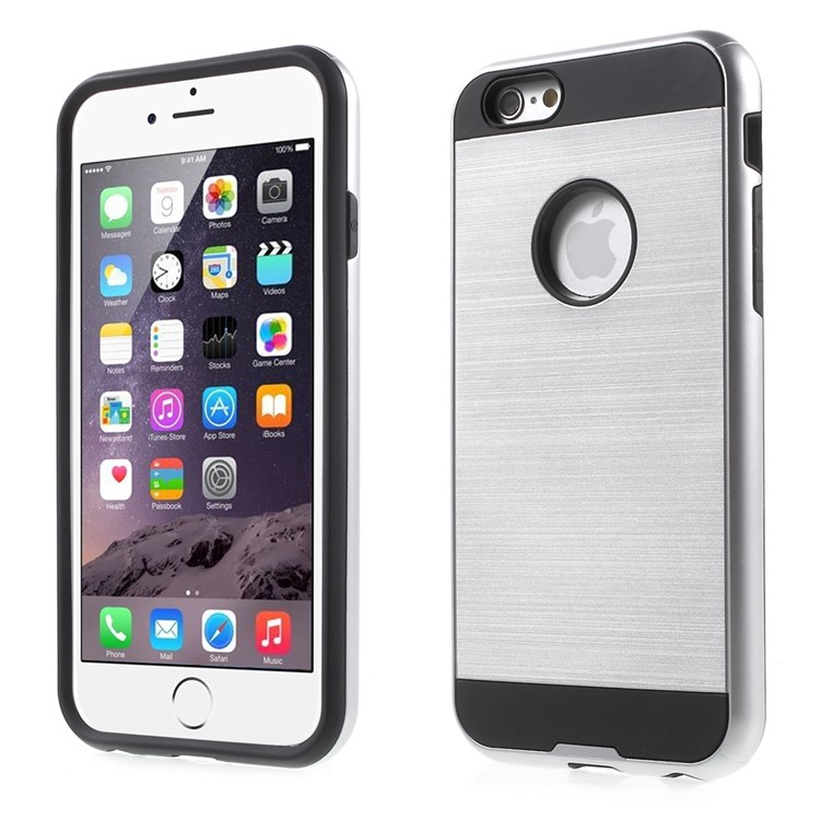 TPU PC Hybrid Protective Shell for iPhone 6s / 6 4.7 Inch - Silver-1