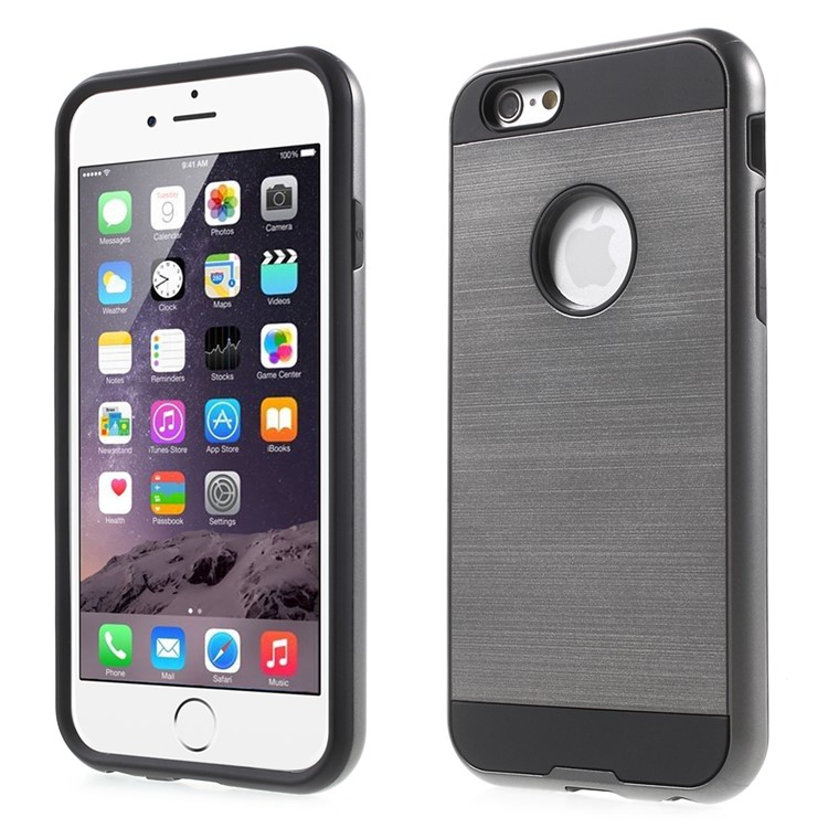 TPU PC Hybrid Protective Cover for iPhone 6s / 6 4.7 Inch - Grey-1