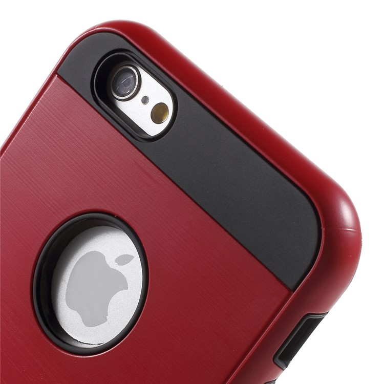TPU PC Hybrid Protective Cover for iPhone 6s / 6 4.7 Inch - Red-5