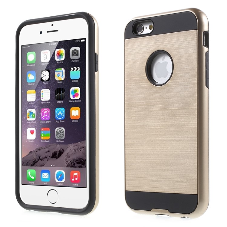 TPU PC Hybrid Protective Cover for iPhone 6s / 6 4.7 Inch - Champagne-1