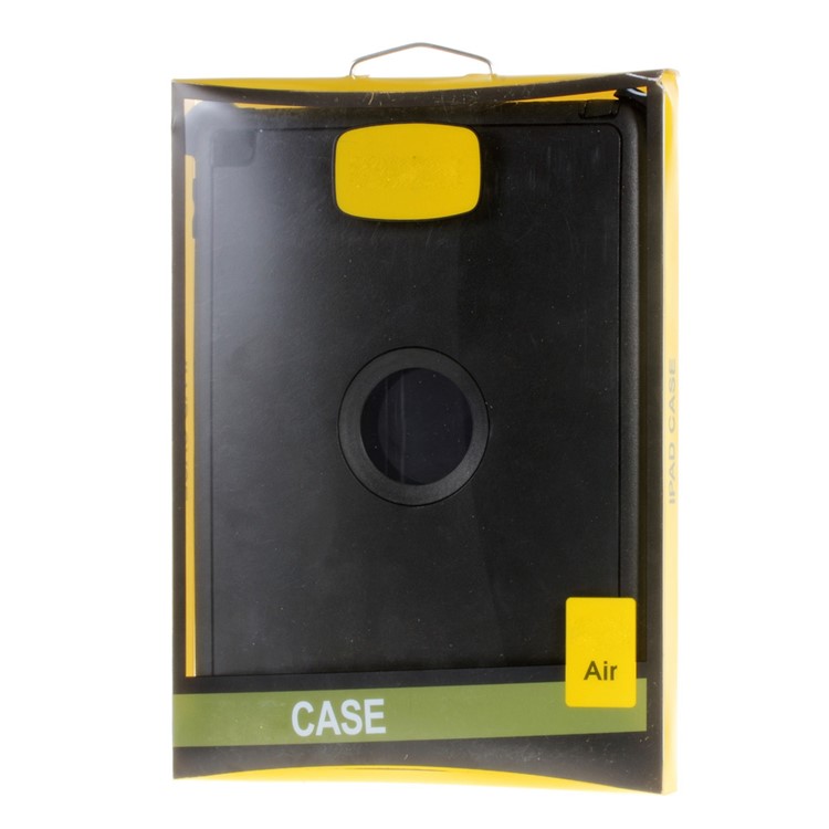 Heavy Duty PC TPU Hybrid Case for iPad Air 2 with Touchable Screen Protector - Black-10