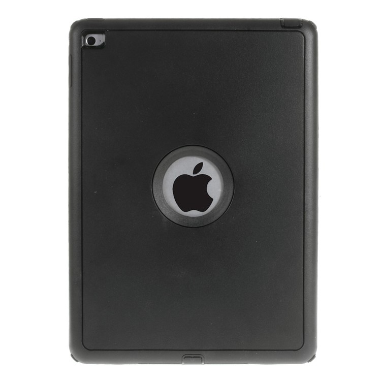 Heavy Duty PC TPU Hybrid Case for iPad Air 2 with Touchable Screen Protector - Black-4