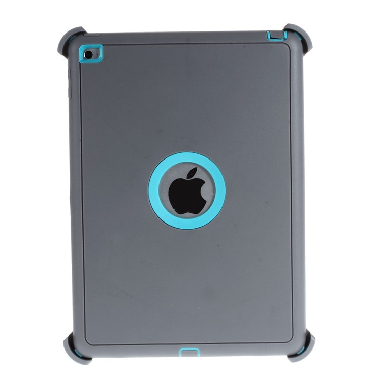 Heavy Duty PC TPU Hybrid Case for iPad Air 2 with Touchable Screen Protector - Grey / Blue-1