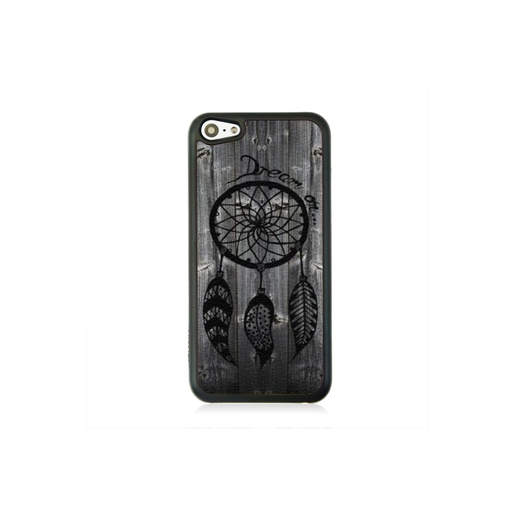 Leather Coated PC Cover for iPhone 5c - Dream Catcher Pattern-1