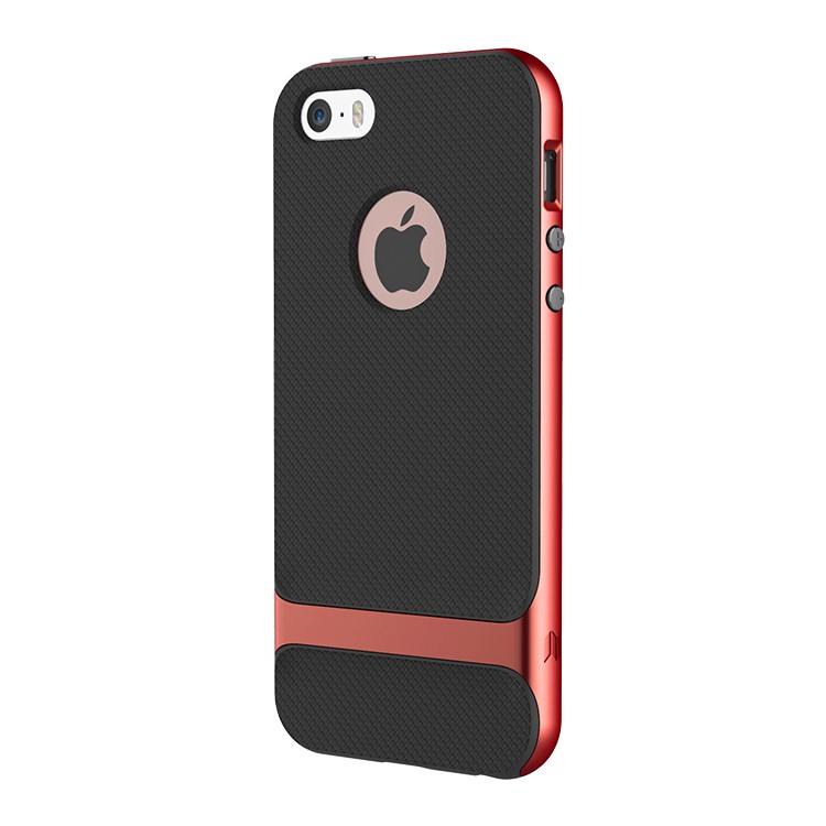 ROCK Royce Series PC and TPU Hybrid Cover for iPhone SE 5s 5 - Red-1