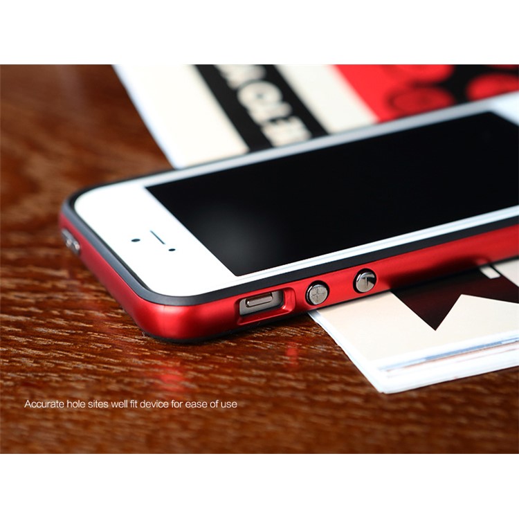 ROCK Royce Series PC and TPU Hybrid Cover for iPhone SE 5s 5 - Red-2