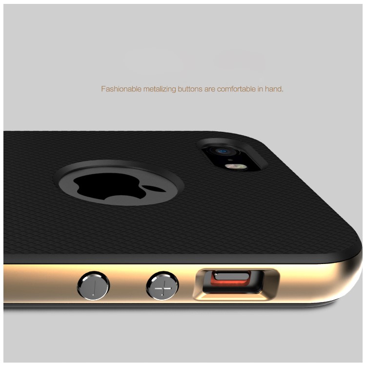 ROCK Royce Series PC and TPU Combo Phone Case for iPhone SE 5s 5 - Gold-3