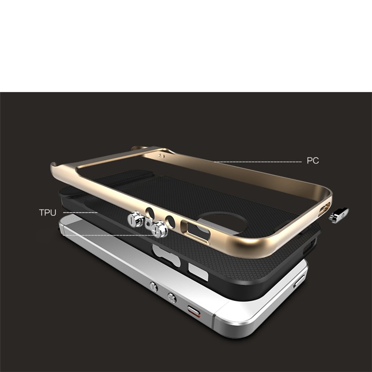ROCK Royce Series PC and TPU Combo Phone Case for iPhone SE 5s 5 - Gold-6