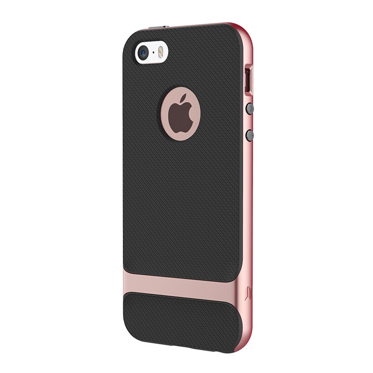 ROCK Royce Series PC TPU Hybrid Phone Shell for iPhone SE 5s 5 - Rose Gold-1