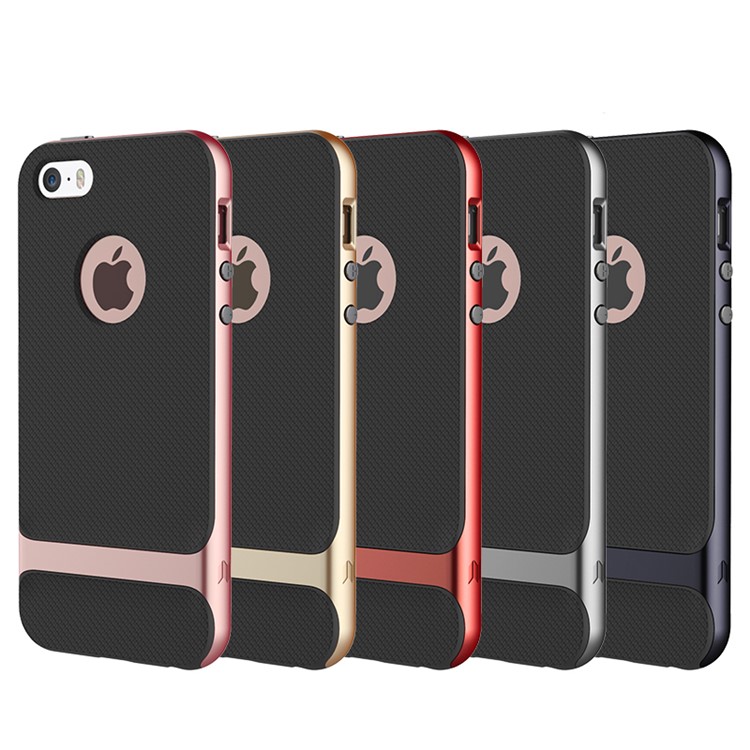 ROCK Royce Series PC TPU Hybrid Phone Shell for iPhone SE 5s 5 - Rose Gold-2