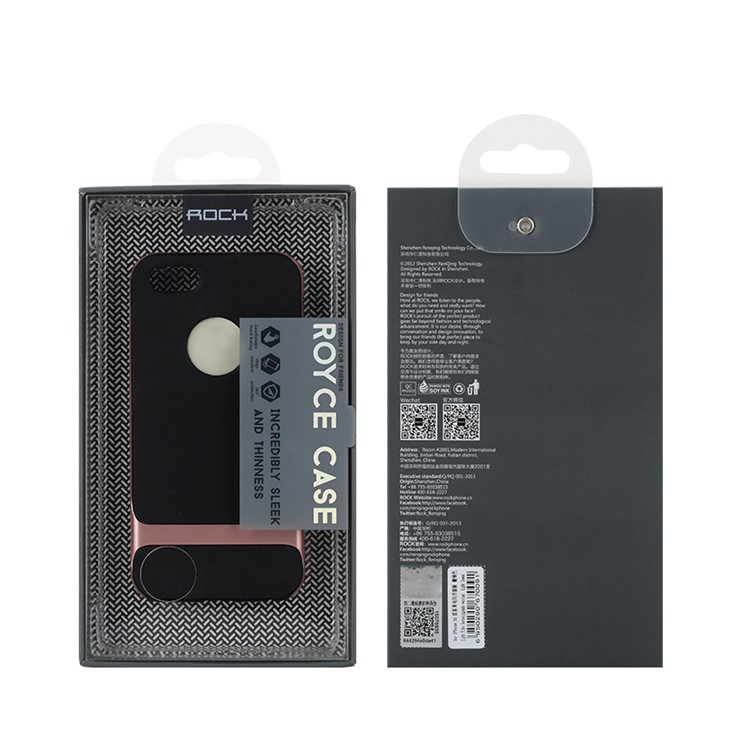 ROCK Royce Series PC TPU Hybrid Phone Shell for iPhone SE 5s 5 - Rose Gold-6