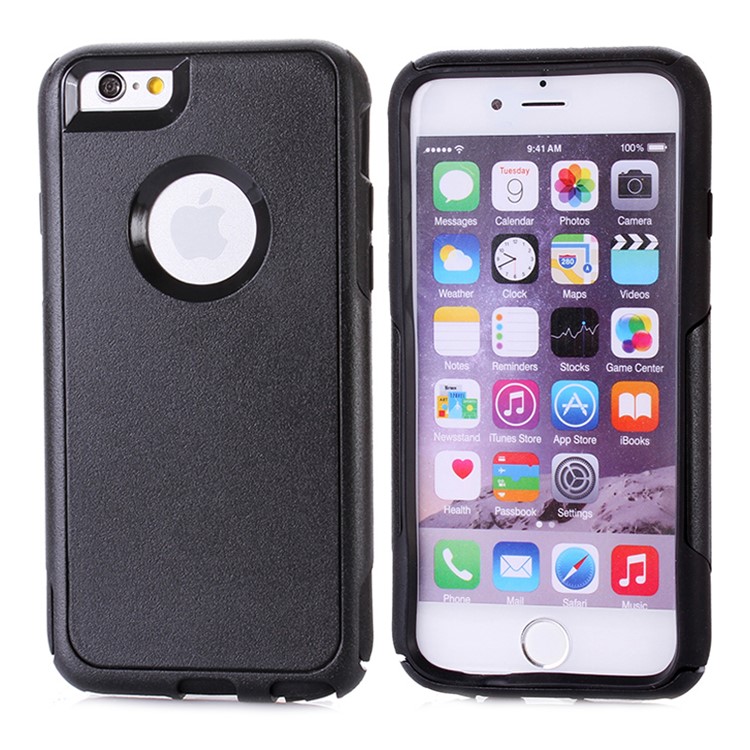 PC TPU Hybrid Case for iPhone 6s / 6 4.7 inch - Black-1