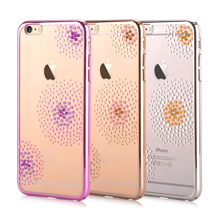 VOUNI Crystal Sun Flower Hard PC Case for iPhone 6s 6 4.7 - Silver-7