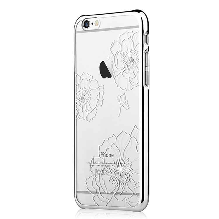 VOUNI Crystal Bloom Hard PC Cover Case for iPhone 6s 6 4.7 - Silver-2