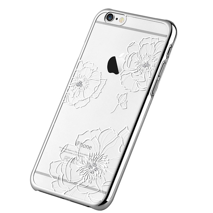 VOUNI Crystal Bloom Hard PC Cover Case for iPhone 6s 6 4.7 - Silver-4