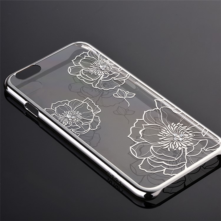 VOUNI Crystal Bloom Hard PC Cover Case for iPhone 6s 6 4.7 - Silver-6