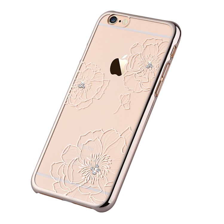 VOUNI Crystal Bloom PC Hard Back Case for iPhone 6s 6 4.7 - Gold-3