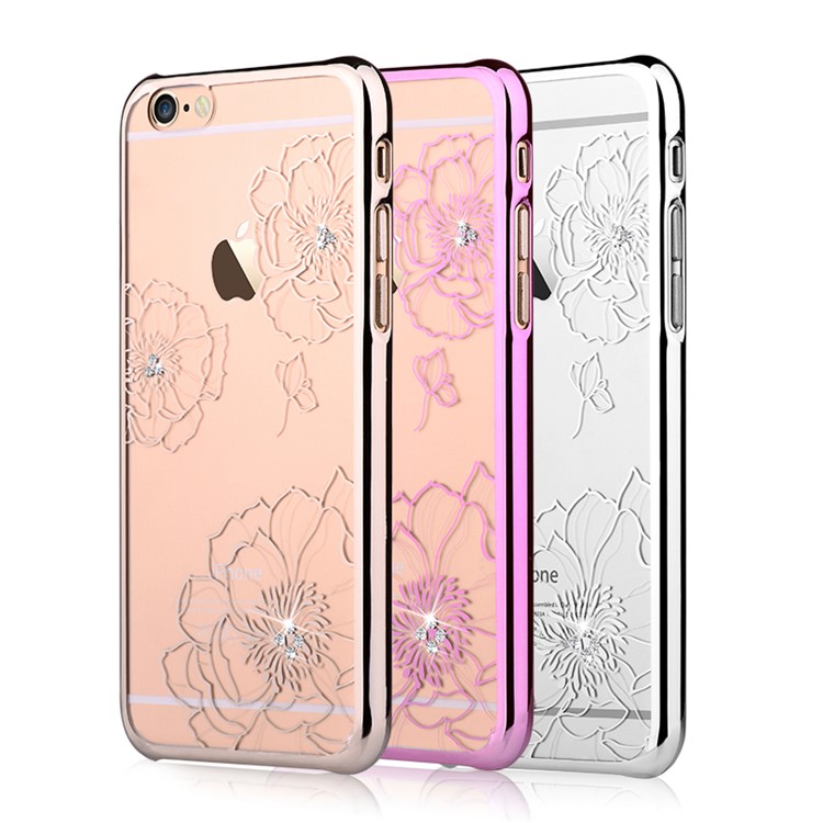 VOUNI Crystal Bloom PC Hard Back Case for iPhone 6s 6 4.7 - Gold-9