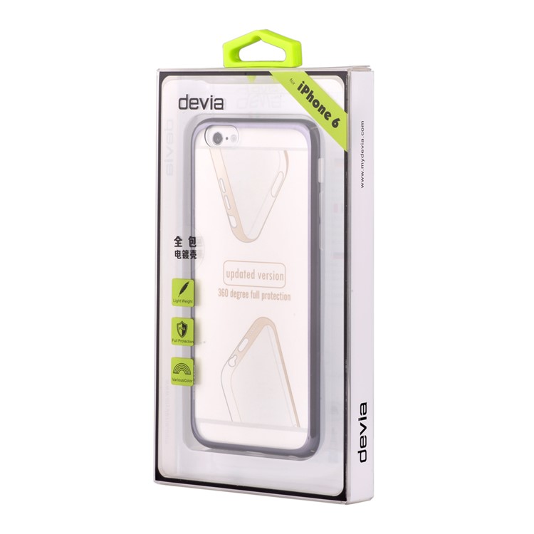 DEVIA Glimmer Thin 0.8mm Hard Case Cover for iPhone 6s 6 4.7 (Updated Version) - Silver-5