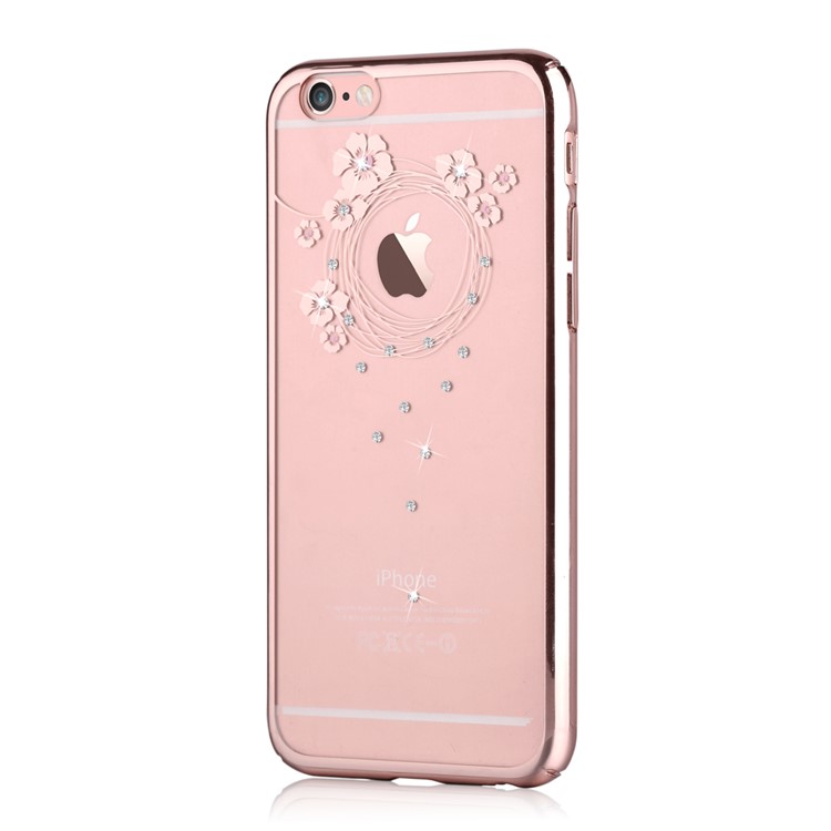 DEVIA Garland Series Rhinestone Hard Skin Case for iPhone 6 6s 4.7 inch - Rose Gold-1