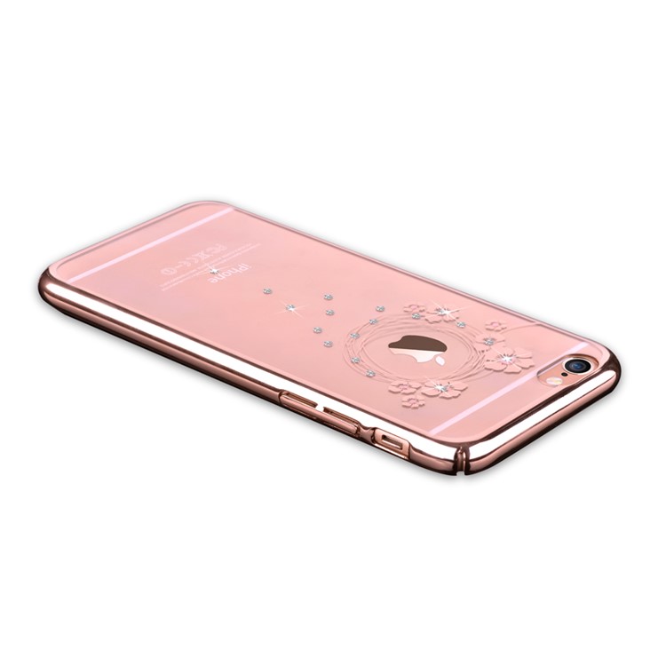 DEVIA Garland Series Rhinestone Hard Skin Case for iPhone 6 6s 4.7 inch - Rose Gold-2