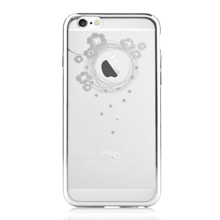 DEVIA Garland Series Rhinestone Plastic Phone Case for iPhone 6 Plus / 6s Plus 5.5 inch - Silver-1